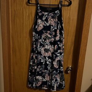 Luxology Navy and Pink Floral Sundress